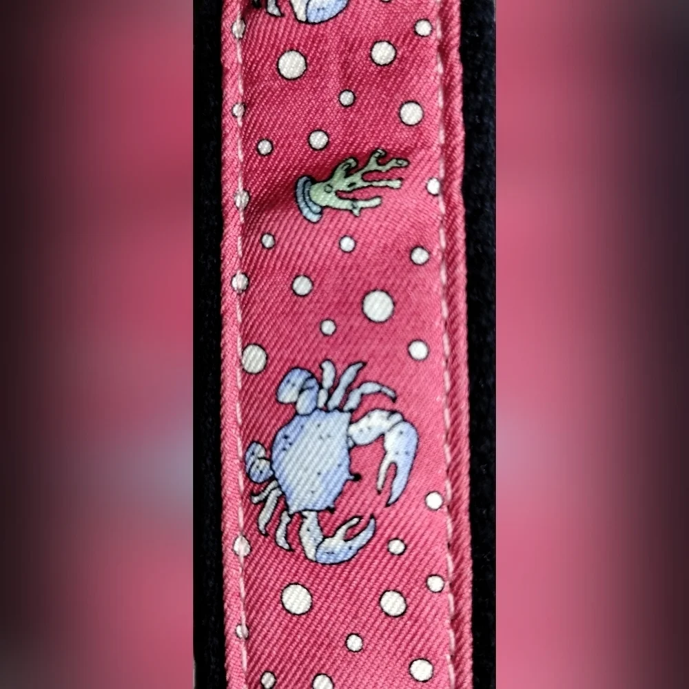 Vineyard Vines Blue and Pink  Belt with Gold Buckle Size (28)